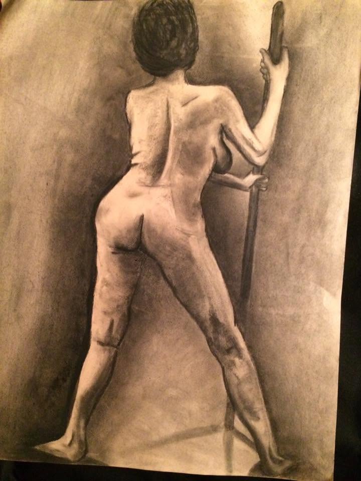 Nude Woman with&nbsp;stick