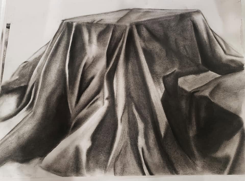 Cloth over table
