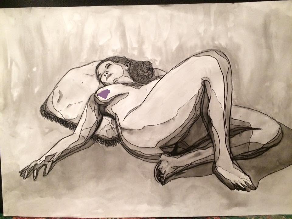 Nude woman on&nbsp;pillow